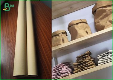 No Toxic Comfortable Brown Kraft Paper Roll 0.35mm / 0.55mm Thickenss